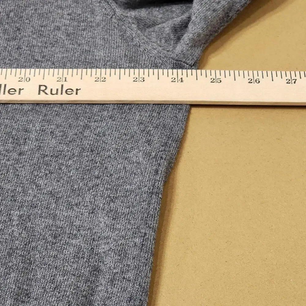 Orvis Sweater Mens Large Gray Cotton Silk Cashmere Collared Pullover Knit